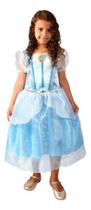 Fantasia Vestido Infantil Cinderela Princesa Disney Clássica