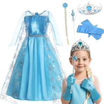 Fantasia Vestido Infantil De Princesas Com Acessórios Meninas
