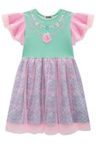 Fantasia Vestido Infantil Princesa Sereia Vestidinho Tule Brilhante Estampa C/Escamas Carnaval Fantasia Vestido Infantil Princesa Sereia Vestidinho Tule Brilhante Estampa C/Escamas Carnaval