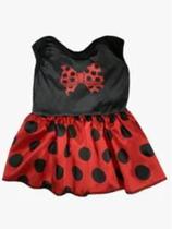 Fantasia Vestido Joaninha/Minnie Cetim Baby Tam. Eg Fantasia Vestido Joaninha/Minnie Cetim Baby Tam. Eg