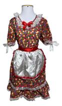 Fantasia Vestido Junina Caipira Luxo Adulto Margarida