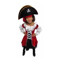 Fantasia Vestido Pirata Feminina Bebê Infantil Carnaval Halloween Fantasia Vestido Pirata Feminina Bebê Infantil Carnaval Halloween