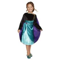 Fantasia Vestido Rainha Anna Frozen 2 Disney para Meninas 4-6X