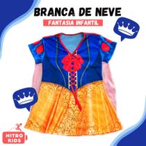 Fantasia Vestido Simples da Branca de Neve