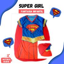 Fantasia Vestido Simples da Super Girl - Podumaju