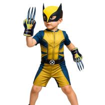 Fantasia Wolverine Infantil Com Máscara e Garras