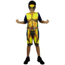 Fantasia Wolverine Infantil Curta P 2 - 4