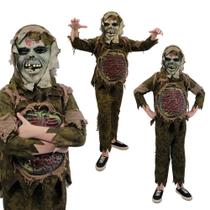 Fantasia Zumbi Infantil de Halloween Assustadora Com Órgãos Alto Relevo Fantasia Zumbi Infantil de Halloween Assustadora Com Órgãos Alto Relevo