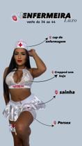 FantasiaLuxo Feminina Adulta Lingerie Policial Bombeira Enfermeira +20 MODELOS PARA ESCOLHER - 36/44 - JC Criações