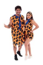 Fantasias Casal Homem E Mulher Das Cavernas Laranja Adulto Fantasias Casal Homem E Mulher Das Cavernas Laranja Adulto