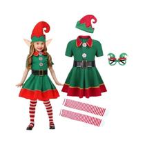 Fantasias De Elfo Verde Para Crianças 2025, Conjunto De Fantasia De Papai Noel Para O Natal E