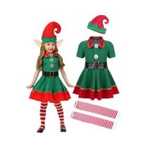 Fantasias De Elfo Verde Para Crianças 2025, Traje De Papai Noel Para O Natal, Conjuntos De Cosplay