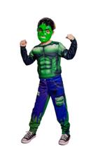 Fantasias Hulk Com Enchimento E Mascara Infantil