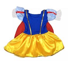 Fantasias New Born Princesa Branca de Neve Disney Menina Bebê Gestante