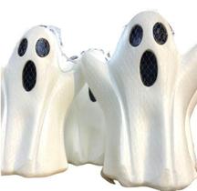 Fantasma Boo Halloween Plástico 32cmx25cm - Conjunto 2