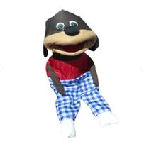 Fantoche cachorro marrom, fantoche de mão Fantoche cachorro marrom, fantoche de mão