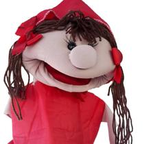Fantoche chapeuzinho vermelho, fantoche de mão.