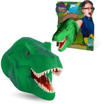 Fantoche De Mão Dinossauro Tiranossauro Vinil Macio 19cm - Super Toys