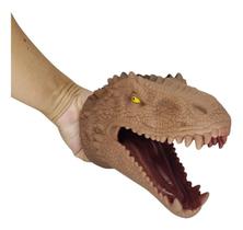 Fantoche Dinossauro T-rex Divertido Marrom 1 Peça