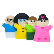 Fantoche - Feltro - Família Branca - Kits E Gifts Fantoche - Feltro - Família Branca - Kits E Gifts