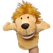 Fantoche Leão de Pelúcia 25cm Brinquedo Educativo e Divertido Fantoche Leão de Pelúcia 25cm Brinquedo Educativo e Divertido