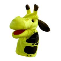Fantoche pequeno 3d em tecido: girafa - luqueta - 103