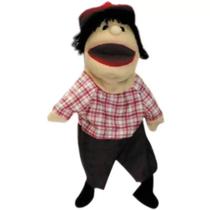 Fantoche pequeno 3d em tecido: menino branco - luqueta - 90 Fantoche pequeno 3d em tecido: menino branco - luqueta - 90