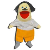 Fantoche pequeno 3d em tecido: pai branco - luqueta - 93