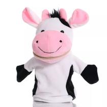 Fantoche Vaca Pelúcia De Mão Teatro Infantil Animais 25cm