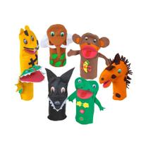 Fantoches Animais Selvagens - Feltro e Eva - Colorido - 1217 - Carlu