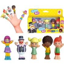 Fantoches de Dedos Mundo Bita Vinil 5 Bonequinhos Brinquedo