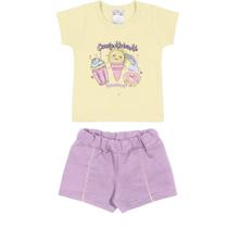 Fantoni Conjunto Bebê Blusa E Shorts W-Amarelinho (30859) Tam:M Fantoni Conjunto Bebê Blusa E Shorts W-Amarelinho (30859) Tam:M