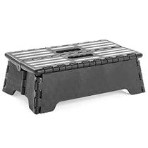 Fanwer 5 polegadas Portable Folding Step Stool - Seguro e Estável, Banco de Passo Dobrável para Carro, Cozinha, Casa de Banho, Quarto, Banquetas de Passo para Idosos e Adultos (Preto)