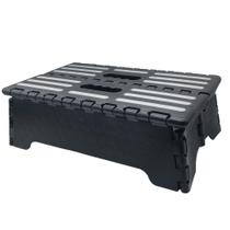 Fanwer 5 polegadas Portable Folding Step Stool - Seguro e Estável, Banco de Passo Dobrável para Carro, Cozinha, Casa de Banho, Quarto, Banquetas de Passo para Idosos e Adultos (Preto)