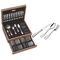 Faqueiro 101 Pecas em Inox com Estojo Retratil Classic Inox