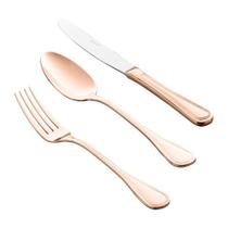 Faqueiro 101 Peças em PVD Dourado Rosé Avalon Wolff - Rojemac