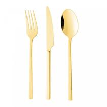 Faqueiro 101 Peças Firenze Aço Inox Dourado Com Caixa Litografada Wolff