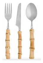 Faqueiro 12 Peças Com Cabo De Bambu Tulum Aço Inox - Wolff