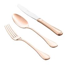 Faqueiro 130 Peças Avalon Aço Inox Rose Gold PVD Wolff Saldão Faqueiro 130 Peças Avalon Aço Inox Rose Gold PVD Wolff Saldão