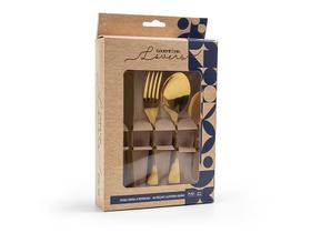 Faqueiro 16 pcs lovers ouro gourmet mix