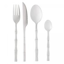 Faqueiro 16 Peças Aço Inox Bambu Elegant Prata Lyor Faqueiro 16 Peças Aço Inox Bambu Elegant Prata Lyor