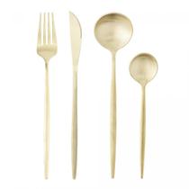 Faqueiro 16 Peças Aço Inox Ópera Champanhe Lyor Faqueiro 16 Peças Aço Inox Ópera Champanhe Lyor