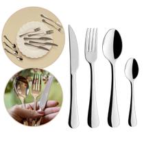 Faqueiro 16 Peças Aço Inox Salvador Liso Profissional Oxford Com Faca de Churrasco