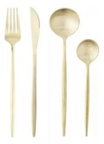 Faqueiro 16 Peças De Aço Inox Ópera Champanhe Lyor Faqueiro 16 Peças De Aço Inox Ópera Champanhe Lyor