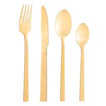Faqueiro 16 peças em Aço Inox Athenas Dourado Lyor Faqueiro 16 peças em Aço Inox Athenas Dourado Lyor