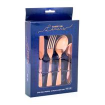 Faqueiro 16 Peças Em Aço Inox Cobre Lovers GX3079 Marcamix Faqueiro 16 Peças Em Aço Inox Cobre Lovers GX3079 Marcamix