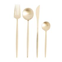 Faqueiro 16 Peças Lyor Ópera de Aço Inox Champanhe