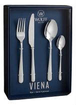 Faqueiro 16 Peças Viena Wolff em Aço Inox para 4 Pessoas com Design Elegante Faqueiro 16 Peças Viena Wolff em Aço Inox para 4 Pessoas com Design Elegante