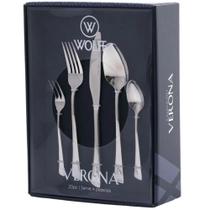 Faqueiro 20 Peças Aço Inox Verona Wolff Talheres Mesa Posta Jantar Almoço 4 Pessoas