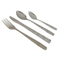 Faqueiro 24 Peças Aço Inox Monobloco Cabo Design Bambu Faqueiro 24 Peças Aço Inox Monobloco Cabo Design Bambu